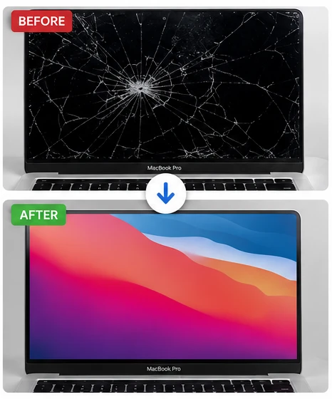 Cracked Macbook Screen Repairs