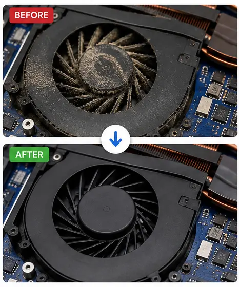 Dirty Laptop Fan Clean